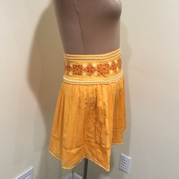 Sunday Best Skirt Size 4 Orange Embroidered Mini - Picture 4 of 9